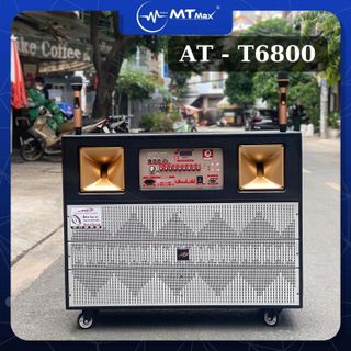 Loa Kéo AT T6800 - 2 Bass 40 Công Suất Lớn kèm 2 Micro