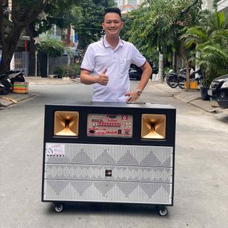 Loa Kéo AT T6800 - 2 Bass 40 Công Suất Lớn kèm 2 Micro