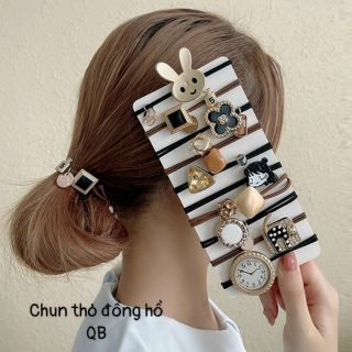Set 10 chun thỏ , đồng hồ.