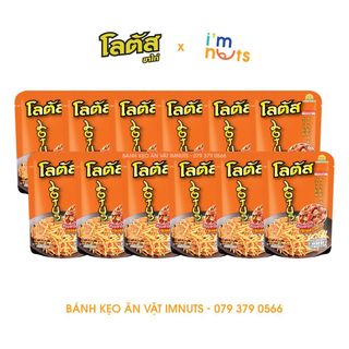 Lốc 12 gói Snack bim bim bánh tăm que cọng Thái Lan Dorkbua đủ vị 50g