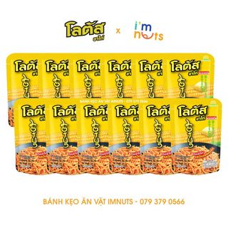 Lốc 12 gói Snack bim bim bánh tăm que cọng Thái Lan Dorkbua đủ vị 50g