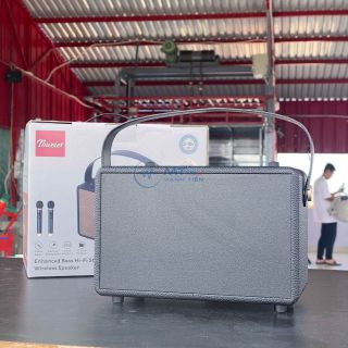 Loa Bluetooth Karaoke TW328 – Loa Xách Tay Kèm 2 Micro Không Dây Sang Trọng