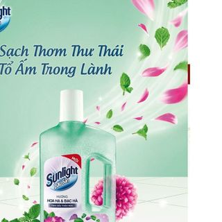 Nước lau sàn Sunlight Hoa hạ và Bạc hà 1kg