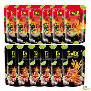 Snack bim bim bánh tăm que cọng Thái Lan Dorkbua vị Mực Nướng, vị Tomyum lốc 12 gói x 62g giá sỉ