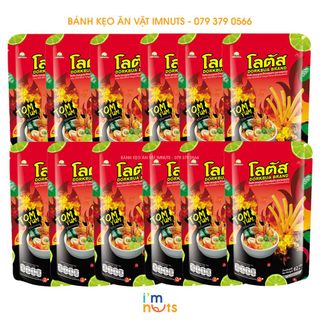 Snack bim bim bánh tăm que cọng Thái Lan Dorkbua vị Mực Nướng, vị Tomyum lốc 12 gói x 62g
