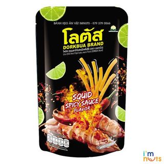 Snack bim bim bánh tăm que cọng Thái Lan Dorkbua vị Mực Nướng, vị Tomyum lốc 12 gói x 62g