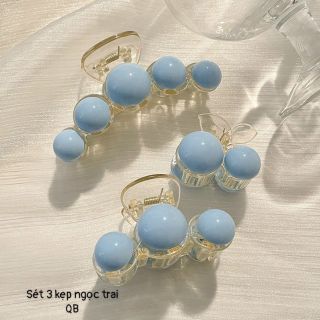 Set 3 kẹp ngọc trai.