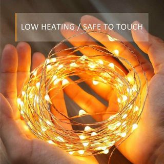 đen led đom đóm sẳn pin cúc áo, 1m, 2m