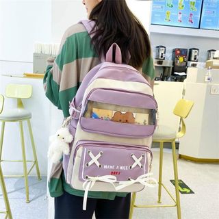 Balo Ulzzang Chống Thấm Thời Trang Đi Chơi Đi Học đan dây - Have A Nice Day
