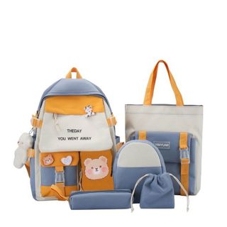 Set Balo 4 Món Đi Hoc Nữ Went Away Phối Màu Dễ Thương Nổi Bật, Balo Thời Trang 4 Món Học Sinh-Sinh Viên Chống Nước
