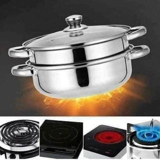 Nồi hấp inox 2 tầng