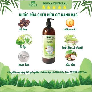 NƯỚC RỬA CHÉN HỮU CƠ NANO BẠC BIONA