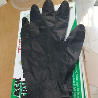 GĂNG TAY CAO SU NITRILE MÀU ĐEN 4.0G