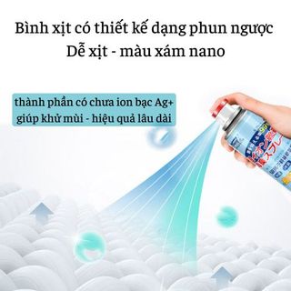 Chai xịt khử mùi giày dép công nghệ nano bạc diệt khuẩn - Huy Tưởng
