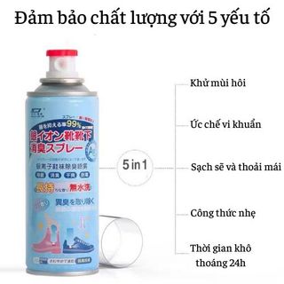 Chai xịt khử mùi giày dép công nghệ nano bạc diệt khuẩn - Huy Tưởng