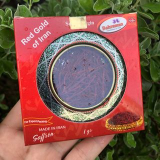 Hộp 1gr (ĐỦ 1G) Saffron Nhụy Hoa Nghệ Tây Iran Loại 1 Negin thương hiệu Bahraman hộp thiếc