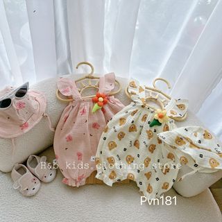 Body xô kèm mũ hai lớp cho bé