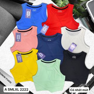 Croptop ba lỗ 2 lớpcao cấp,mới nhất 2023 Thể Thao Siêu Đẹp giá sỉ