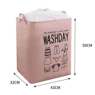 HL007 - Giỏ đựng quần áo bằng vải cỡ lớn, túi đựng chăn màn đa năng washday