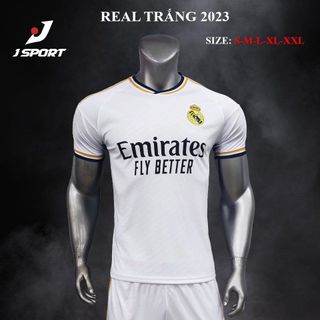 Quần áo bóng đá CLB Real trắng năm 2023-2024