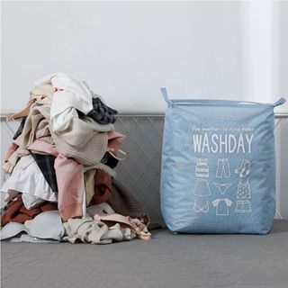HL007 - Giỏ đựng quần áo bằng vải cỡ lớn, túi đựng chăn màn đa năng washday