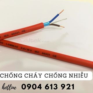 Cáp chống cháy chống nhiễu, cáp tín hiệu báo cháy 2 core 1.0mm, 2x1.5mm, 2x2.5mm