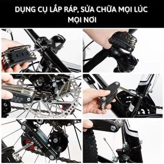 Bộ dụng cụ sửa xe đạp cầm tay 16 chi tiết, dụng cụ tua vít lục giác mini sửa xe đạp leo núi cực kì tiện lợi - Huy Tưởng