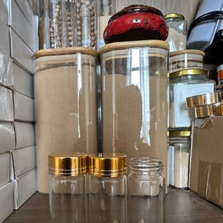 Ảnh/video thật 3*7 cm Lọ thuỷ tinh nắp vàng kích thước nhỏ đựng mẫu thử saffron, đông trùng hạt thảo, bột trầm hương