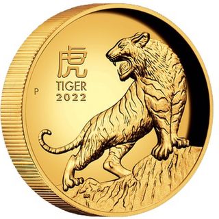 Tiền Xu Úc Con Hổ Mạ Vàng, Mạ Bạc 2022 (Tiền Lưu Niệm)