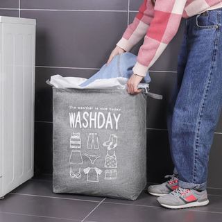 HL007 - Giỏ đựng quần áo bằng vải cỡ lớn, túi đựng chăn màn đa năng washday
