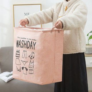 HL007 - Giỏ đựng quần áo bằng vải cỡ lớn, túi đựng chăn màn đa năng washday