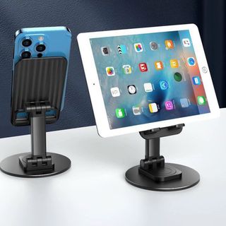 Giá Đỡ Điện Thoại Di Động Để Bàn Bằng Hợp Kim Nhôm Xoay 360 ° Giá Đỡ Máy Tính Bảng Đa Năng Gấp Gọn LOEY1