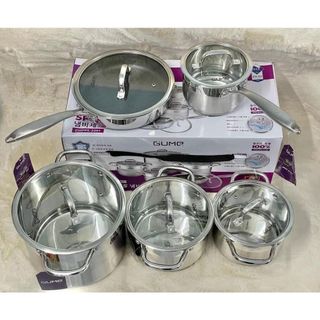 BỘ NỒI INOX ĐÁY 5 LỚP GUME HÀN QUỐC giá sỉ