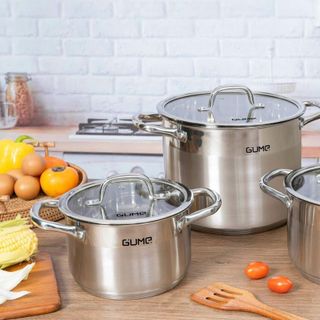 BỘ NỒI INOX ĐÁY 5 LỚP GUME HÀN QUỐC