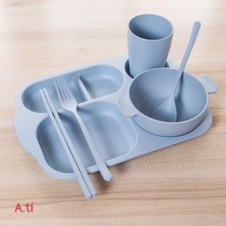 Khay cơm lúa mạch 6 chi tiết cho bé