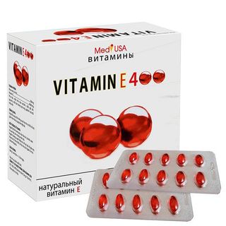 Viên uống đẹp da Vitamin E Đỏ 400 MediUSA hỗ trợ chống lão hóa da - Hộp 100 viên