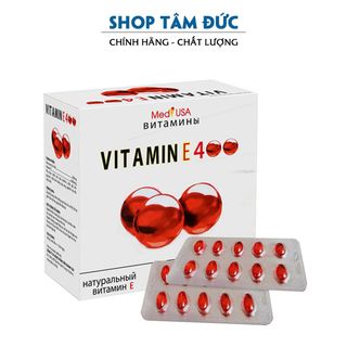 Viên uống đẹp da Vitamin E Đỏ 400 MediUSA hỗ trợ chống lão hóa da - Hộp 100 viên giá sỉ