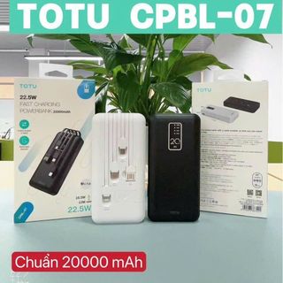 Sạc dự phòng ToTu CPBL07 20000mah tích hợp 4 dây sạc, giá đỡ điện thoại giá sỉ