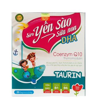 Siro Yến Sào sữa non DHA giúp bồi bổ sức khỏe, ăn ngủ ngon hộp 20 ống
