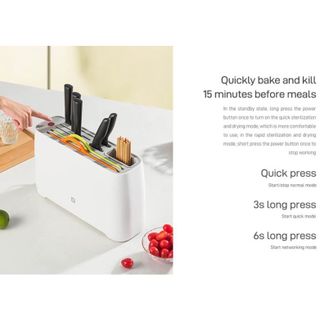 Máy tiệt trùng sấy khô dao thớt đũa khử khuẩn tia UVC thông minh FIVE điều khiển qua app màn hình led