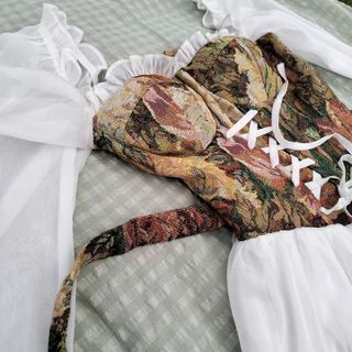Váy tay phồng thời trang cao cấp- size S M L