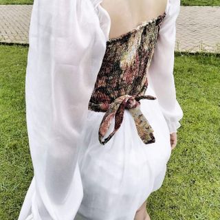Váy tay phồng thời trang cao cấp- size S M L