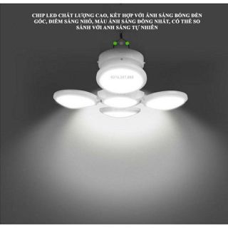 Bóng đèn năng lượng mặt trời 4cánh 40w
