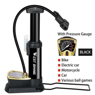 Bơm Hơi Đạp Chân West Biking Áp Suất Cao 140PSI Cho Xe Đạp Đường Trường MTB Kèm Ống Đồng Hồ Bơm Hơi Sàn Xe giá sỉ