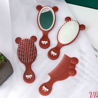 Set 4 gương lược cầm tay mini .