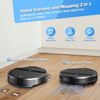 Robot hút bụi lau nhà - ONSON G20 - Lau khô ướt Hộp nước riêng Sạc tự động Cảm biến chống rơi