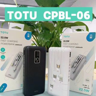 Sạc dự phòng ToTu CPBL06 10000mah tích hợp 4 dây sạc, giá đỡ điện thoại giá sỉ