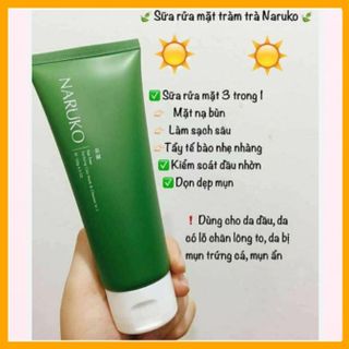 Sữa Rửa Mặt Naruko Dạng Bùn Tràm Trà 120ml Tea Tree Purifying Clay Mask & Cleanser In 1