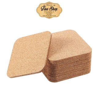Đế lót ly gỗ bần , MIẾNG LÓT LY gỗ ép hút ẩm tốt 9cm , siêu hút nước- NHẬN KHẮC LOGO LÊN SP- Decor Home An