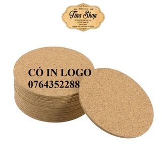 Đế lót ly gỗ bần , MIẾNG LÓT LY gỗ ép hút ẩm tốt 9cm , siêu hút nước- NHẬN KHẮC LOGO LÊN SP- Decor Home An